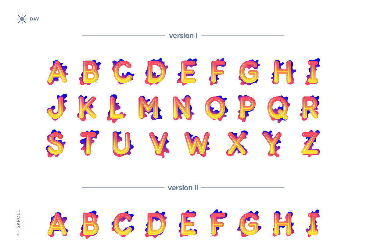 Plastic font / Illustrated letters, a Font by alekseiderin (Photo 4 of 8)