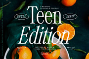 VS Teen Edition – Retro Serif Font, a Serif Font by Vicarel Studios (Thumbnail 1 of 21)