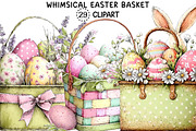 Whimsical Easter Basket Png Clipart, an Illustration by Creative Art (Thumbnail 1 of 8)