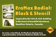 EraMax Radial Black, a Sans Serif Font by Our House Graphics Inc. (Thumbnail 2 of 6)