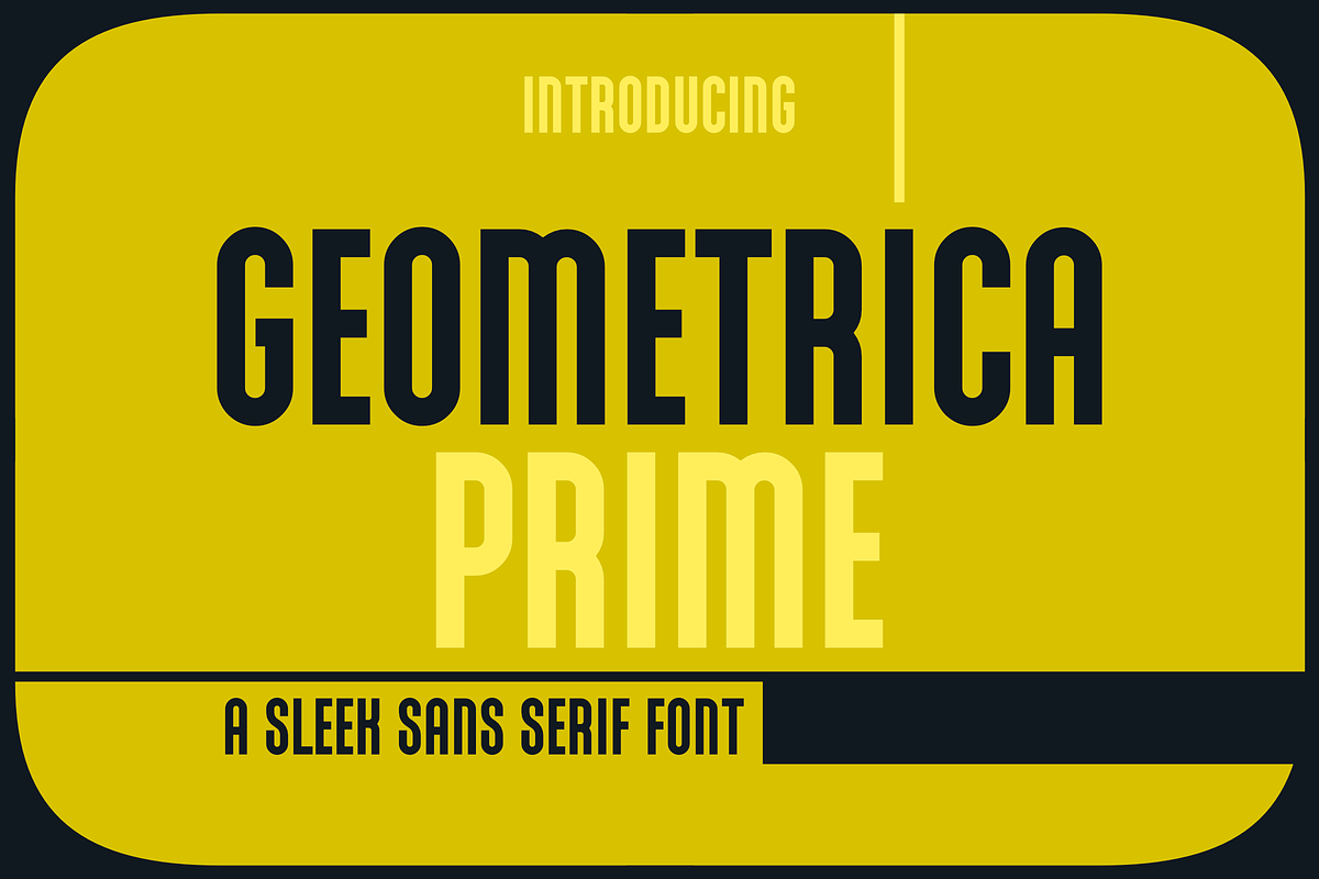 Geometrica Prime, a Sans Serif Font by RADesigns21 (Photo 1 of 7)
