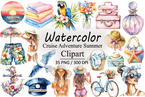 Cruise Adventure Summer PNG Clipart, an Illustration by Design Market