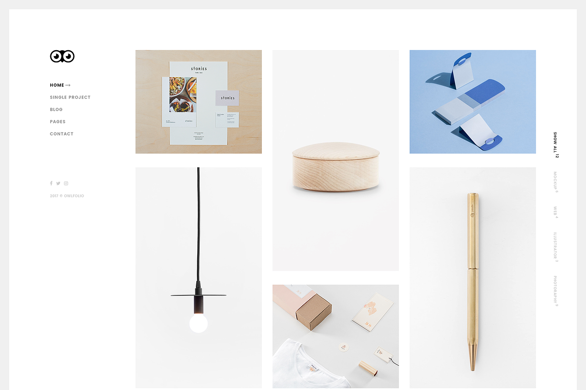 Owlfolio Minimal Portfolio Template, a Websites & App Template by bigpsfan's SHOP (Photo 7 of 16)