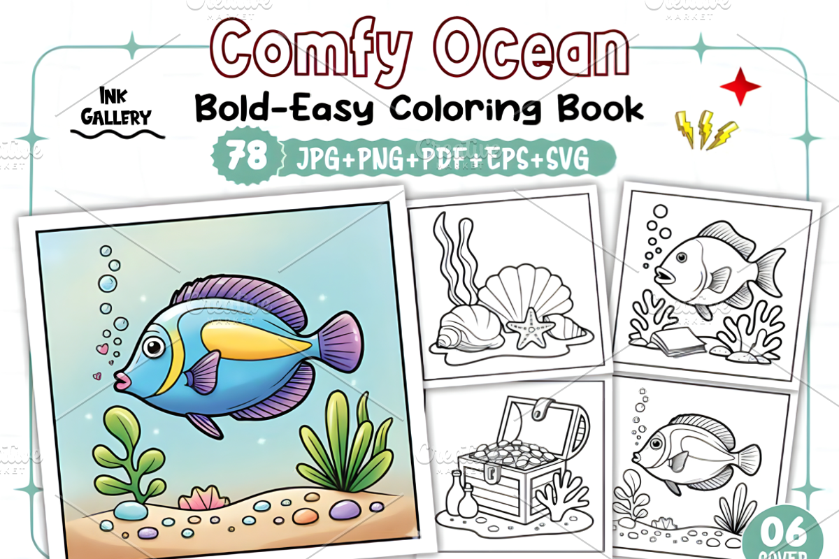 Bold and Easy Comfy Ocean, an Animal Illustration by Ink Gallery (Photo 1 of 9)