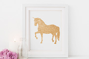 Gold glitter unicorn clip art, a Graphic by ConfettiBears (Thumbnail 4 of 5)