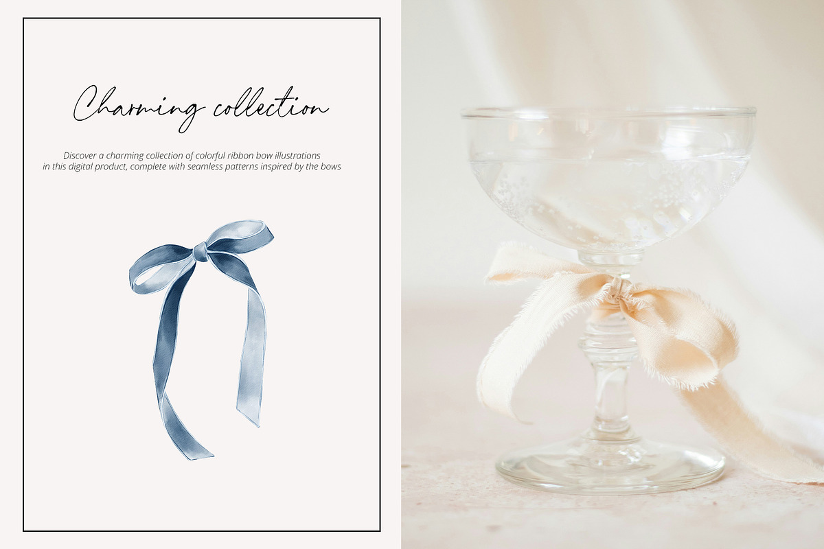 RIBBON BOWS watercolor pack, a Decorative Illustration by Yuliia Lashevska (Photo 4 of 8)