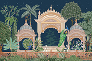 Mughal Garden Bird Illustration, a Decorative Illustration by Mughal Wallpaper (Thumbnail 1 of 3)