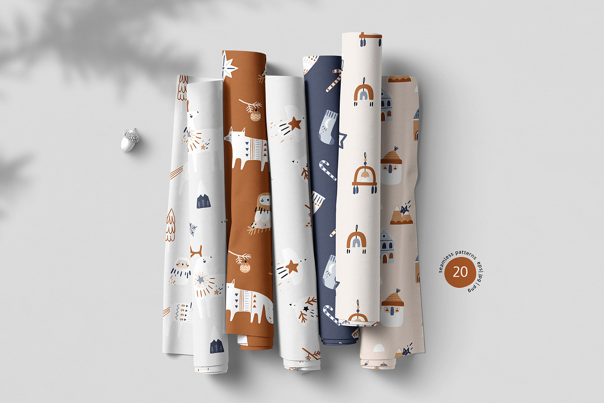 Boho Christmas - vector collection, a Seasonal Illustration by avdnadi (Photo 7 of 11)