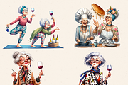 FUNNY OLD LADIES CLIPART, a Person Illustration by Daring Digies (Thumbnail 3 of 6)