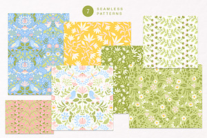 Folk Spring Patterns And Clip Art