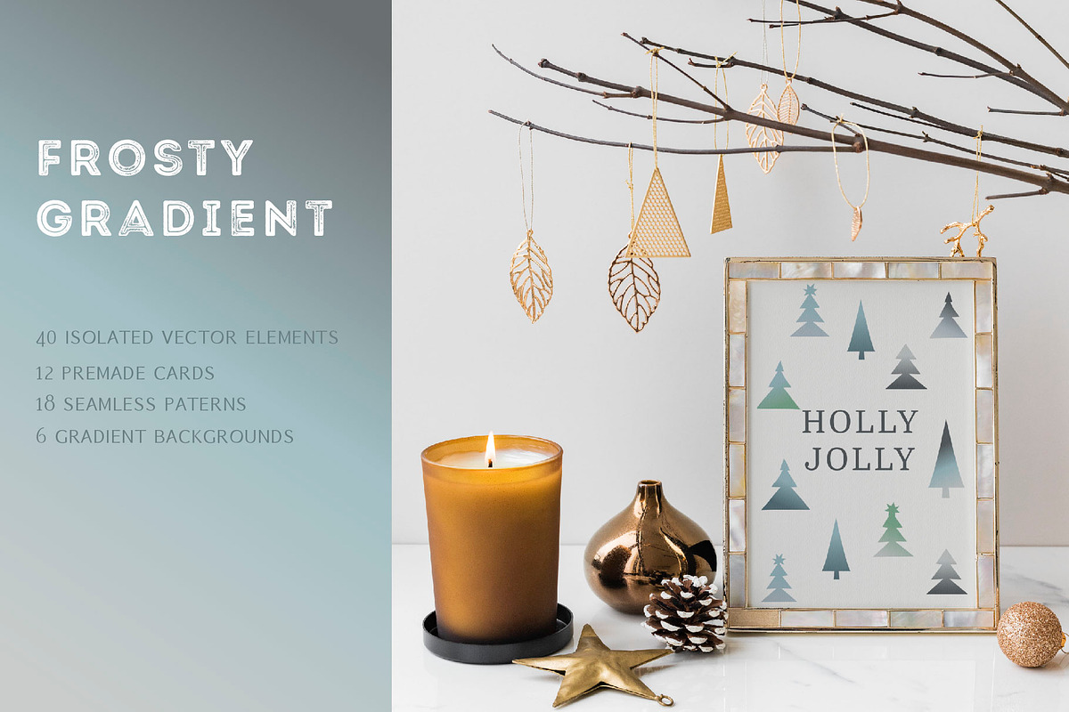 GRADIENT Christmas collection, a Decorative Illustration by Katya_lu (Photo 2 of 11)