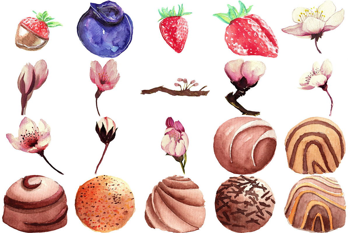 120 Gourmet Chocolate Clipart PNG, an Illustration by LilyBoo Clipart (Photo 3 of 8)