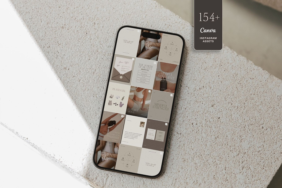 Pilates Instagram Social Media Kit, a Social Media Template by Ederra Design (Photo 1 of 13)