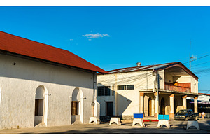 Traditional houses in flores featuring flores, guatemala, and roof, an Architecture Photo by Leonid Andronov
