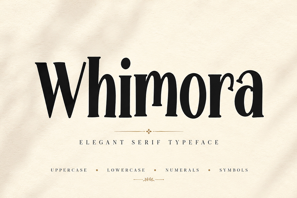 Whimora, a Serif Font by Wow Magic (Photo 1 of 4)
