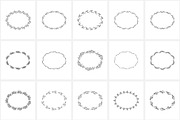 100 Hand Drawn Wreaths and Frames 2, a Work Illustration by NatalieArtShop (Thumbnail 6 of 16)