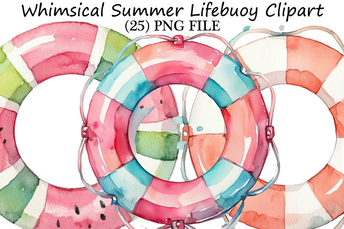 Whimsical Summer Lifebuoy Clipart, an Illustration by DreamPrint404 (Photo 1 of 5)