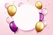 Rose Celebration Or Party Background, a Background Graphic by Black White Mouse Design (Thumbnail 1 of 3)
