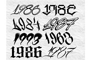 Tattoo Numbers  For Procreate, a Brush Add-On by Torus1 (Thumbnail 6 of 6)