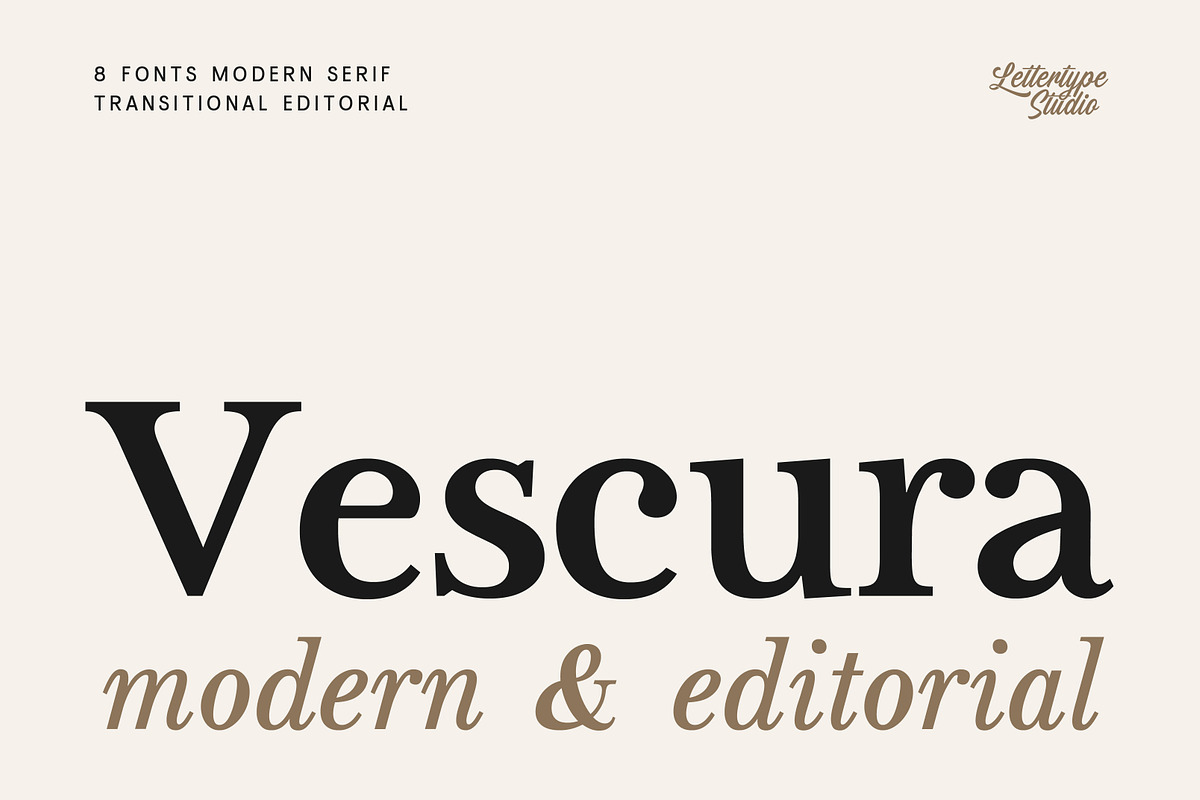Vescura Serif Family | Intro 50% OFF, a Serif Font by Lettertype Studio (Photo 1 of 15)