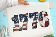 Distressed 1776 American Flag PNG, an Illustration by Designking (Thumbnail 1 of 4)