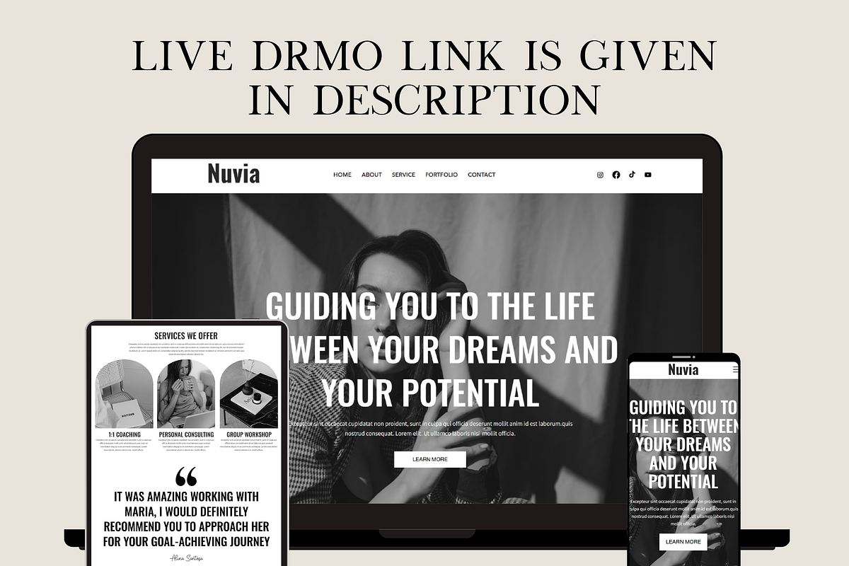 Minimal Wix Landing Page Template preview 6