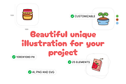 Kawai Cute Elements, an Object Graphic by Illustrava (Thumbnail 2 of 9)