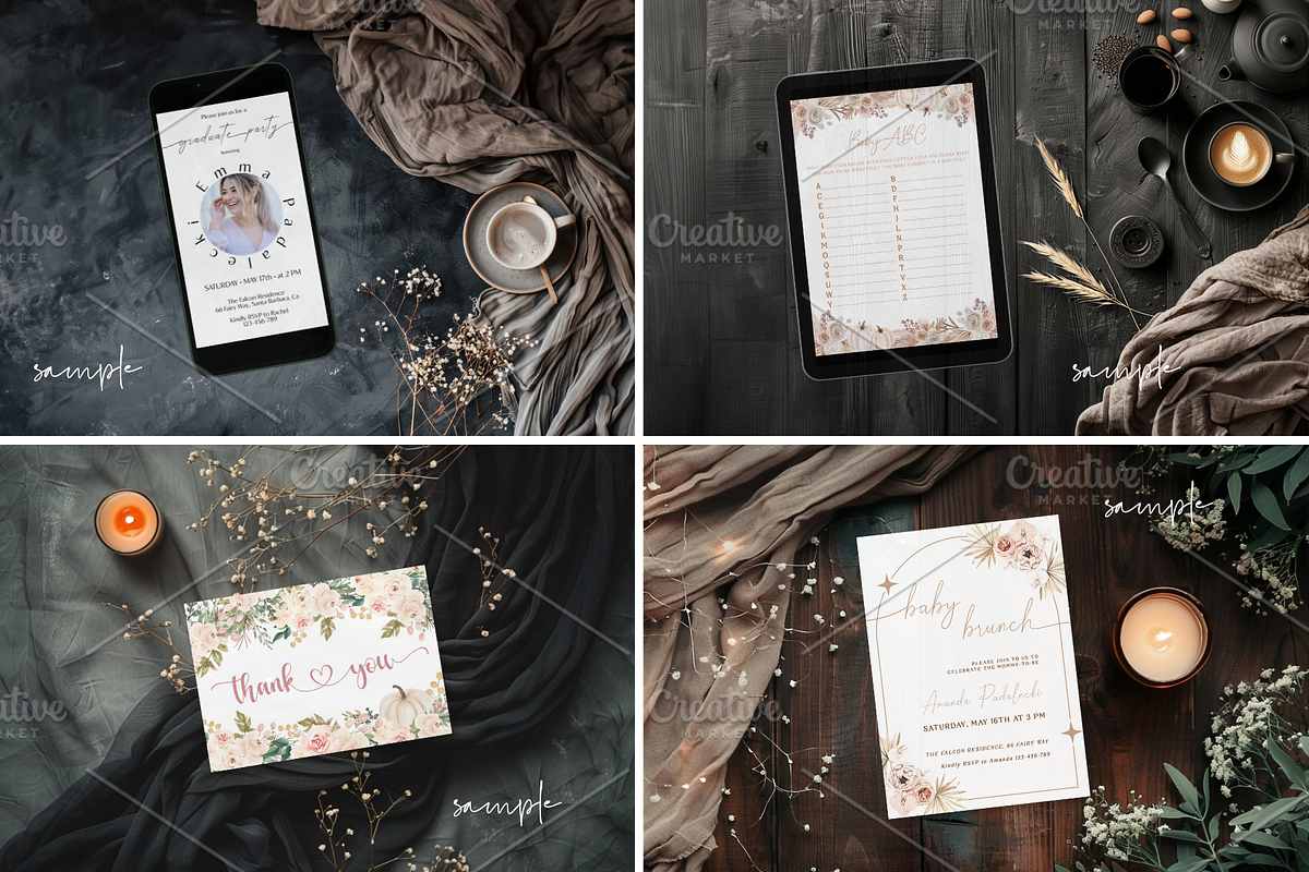 Flat Lay Mockup Bundle Backdrop Mock, a Background Photo by TatiMockup (Photo 5 of 8)