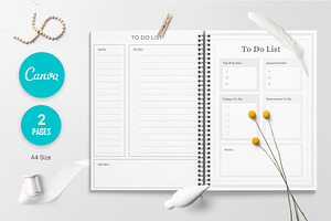 Canva To Do List Workbook Planner