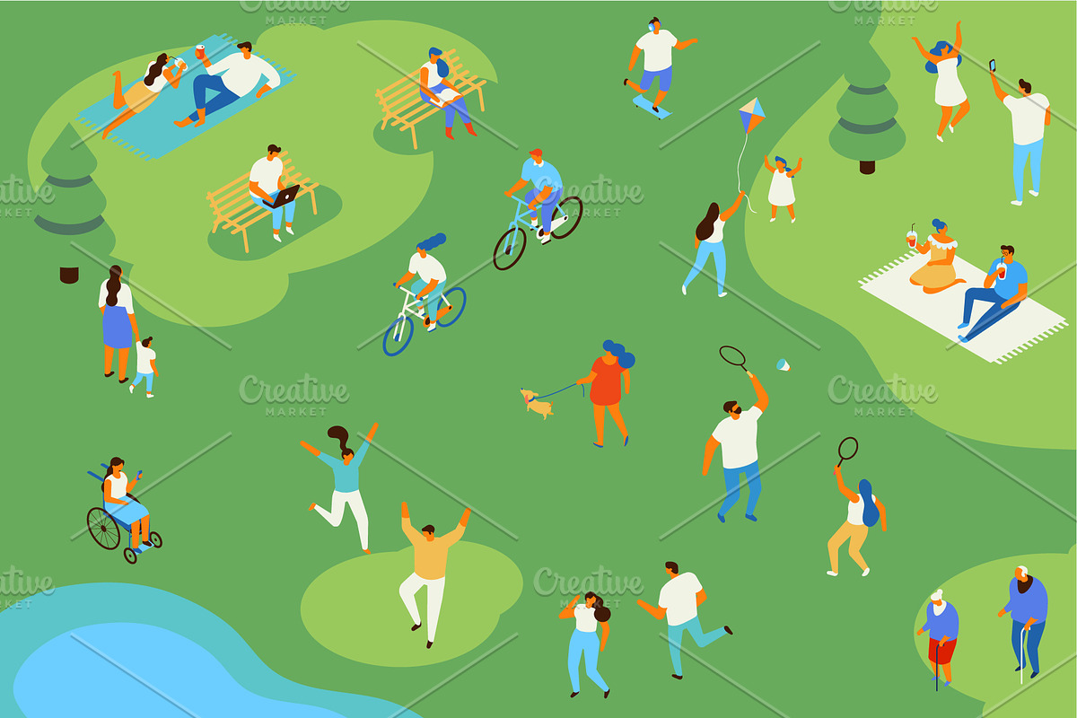Isometric cartoon people vector set, a Person Illustration by Vector_Art (Photo 15 of 24)