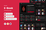 ReadX - E-Book Landing Page, a Landing Page Template by trabaskriya (Thumbnail 1 of 5)