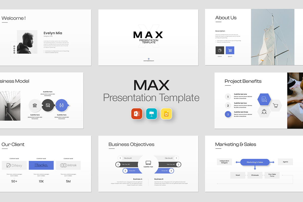 Max Presentation Template, a Presentation Template by SlideStock (Photo 1 of 10)