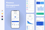 Finance Management Mobile App UI Kit, an UI Kit Template by uicube