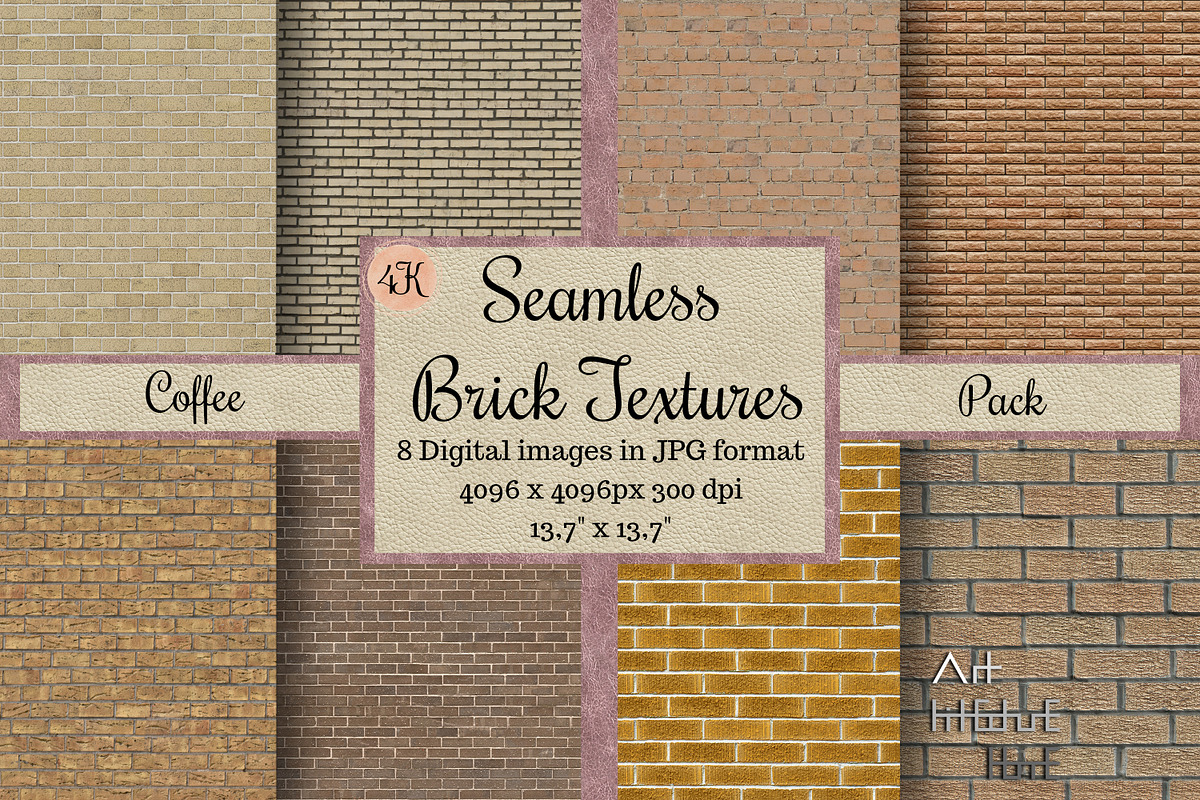 Seamless Coffee Color Brick Textures, a Texture Graphic by Arthitecture Home (Photo 1 of 11)