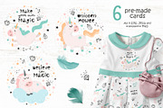Unicorn clipart & pattern, a Graphic by Nafanya (Thumbnail 6 of 13)