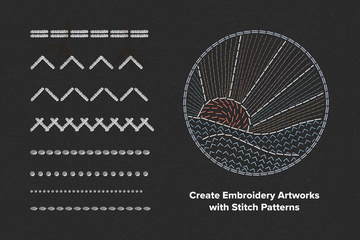 Stitch & Fabric Procreate Brushes, a Brush Add-On by Creative Veila (Photo 5 of 10)