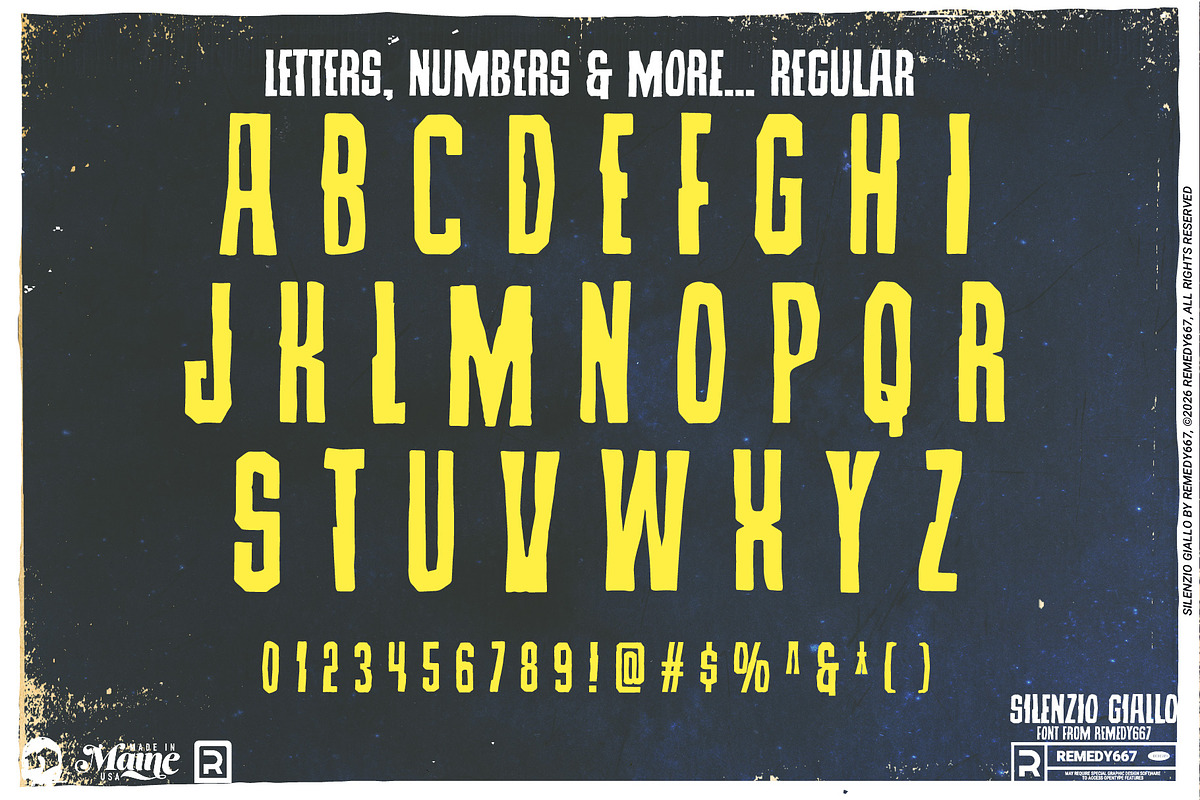 Silenzio Giallo - MCM Horror Font, a Sans Serif Font by Remedy667 (Photo 4 of 5)