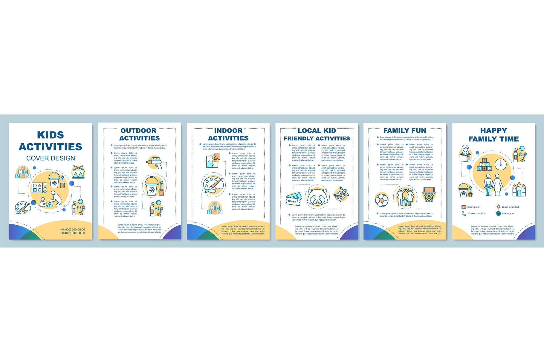 Kids activities brochure template, a Brochure Template by IMG Visuals