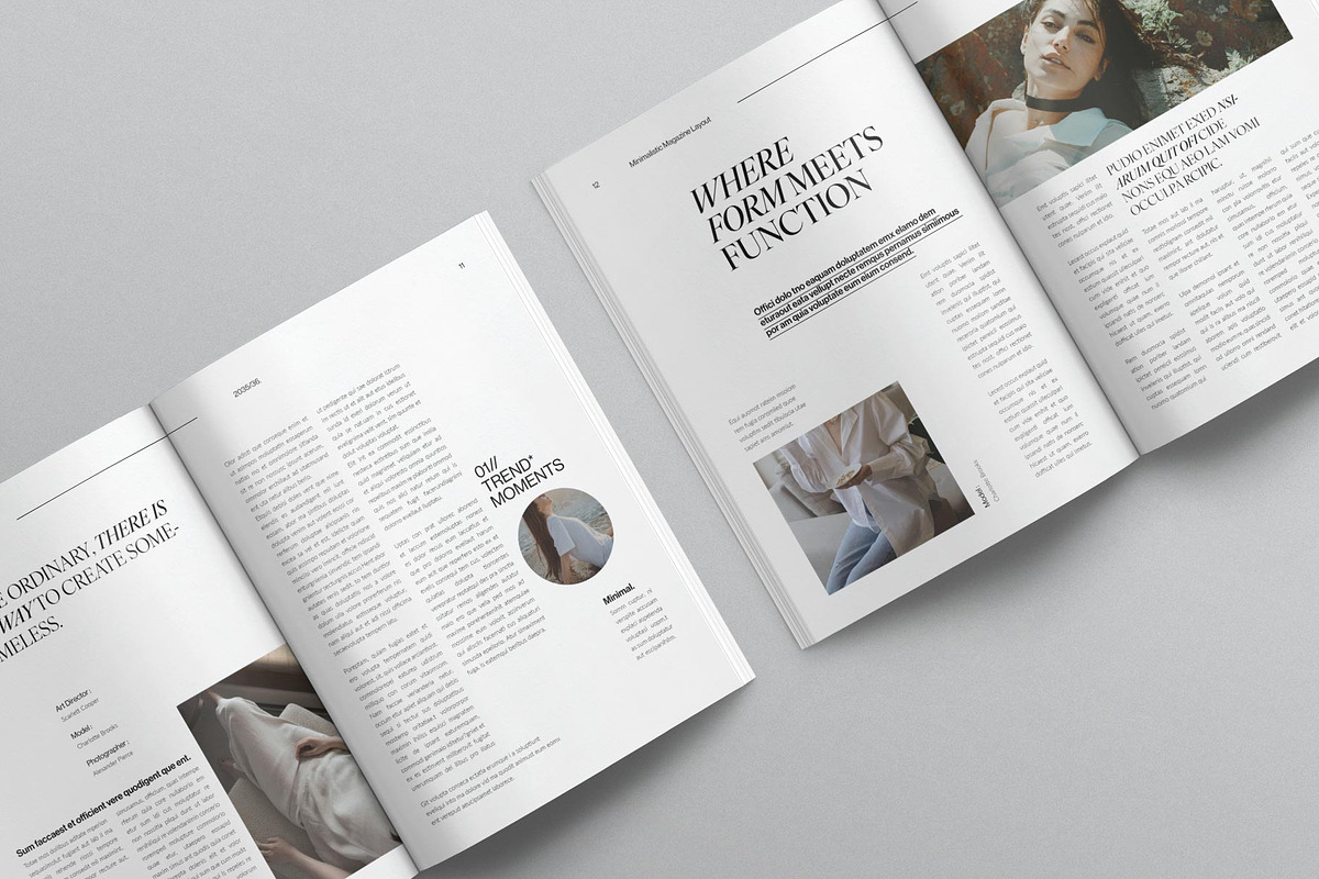 Minimalistic Magazine Template, a Magazine Template by DesignCrest (Photo 4 of 18)