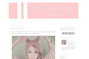 Blogger Template - The Lucky One