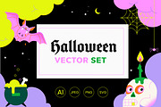 Fun Halloween Vector set, a Social Media Template by Delphine Meier (Thumbnail 1 of 4)