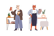 Funny anthropomorphic animals set, an Animal Illustration by Good Studio (Thumbnail 2 of 8)