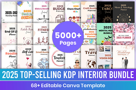 2025 Top Selling Kdp Interior Bundle, a Stationery Template by Mustafiz