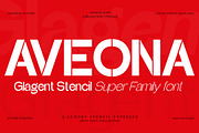 Glagent Stencil | 162 Super Family, a Sans Serif Font by IM Studio (Thumbnail 1 of 9)