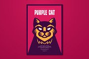 Purple Cat Halloween Flyer, a Flyer Template by ashenterprise (Thumbnail 1 of 2)