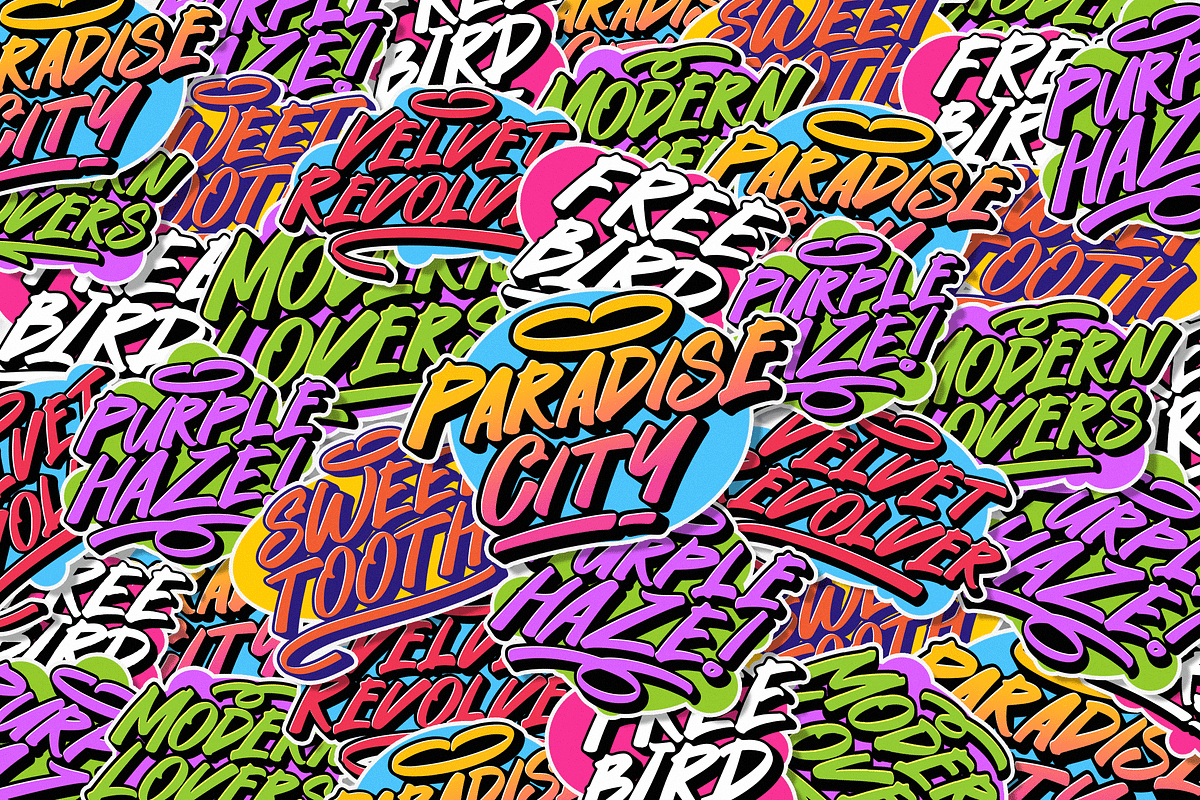 Panic Attack | Playful Sticker Font, a Handwritten Font by Ardana Creative (Photo 2 of 11)
