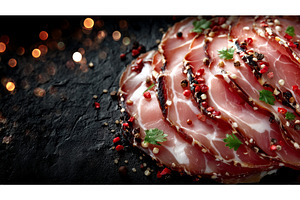 On a dark surface, an arrangement of, a Food & Drink Photo by ZinetroN