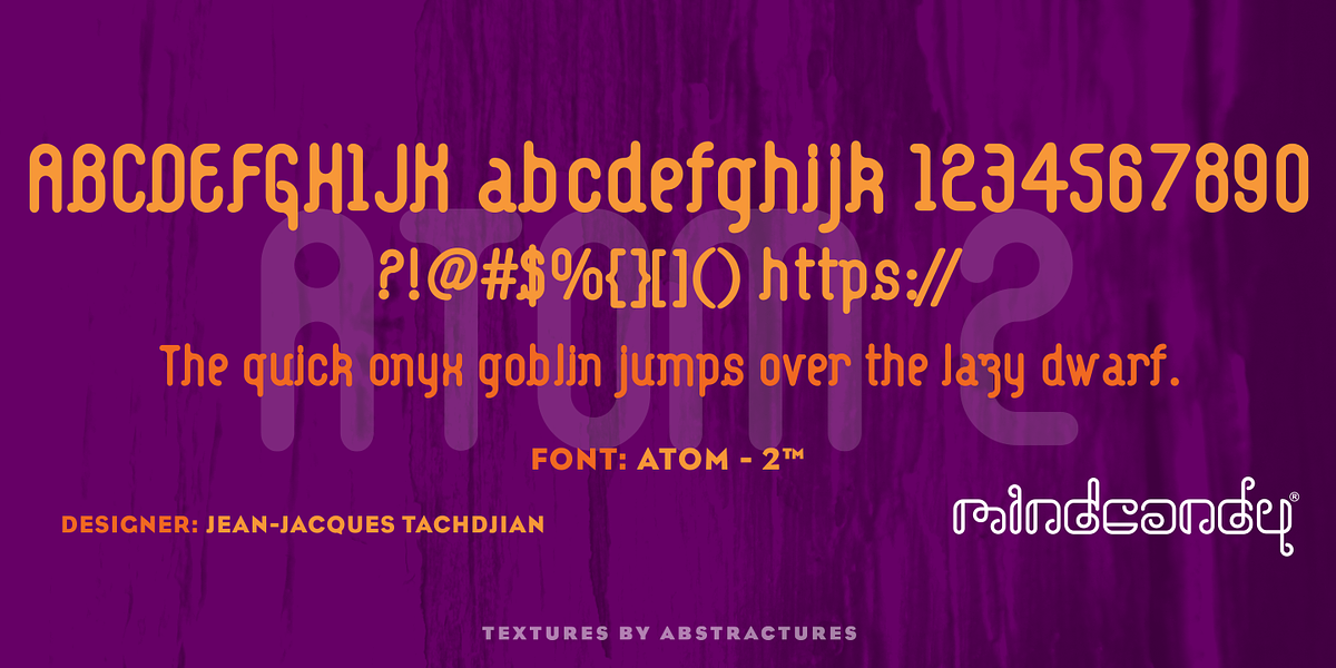 Atom™, a Sans Serif Font by MINDCANDY (Photo 2 of 2)