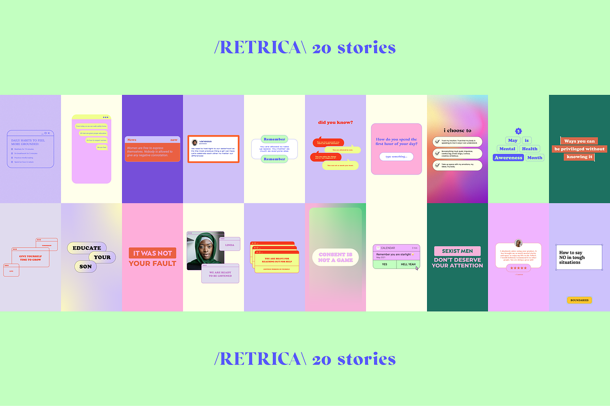 RETRICA Instagram Graphics & Systems, a Social Media Template by Luna Studio (Photo 6 of 8)