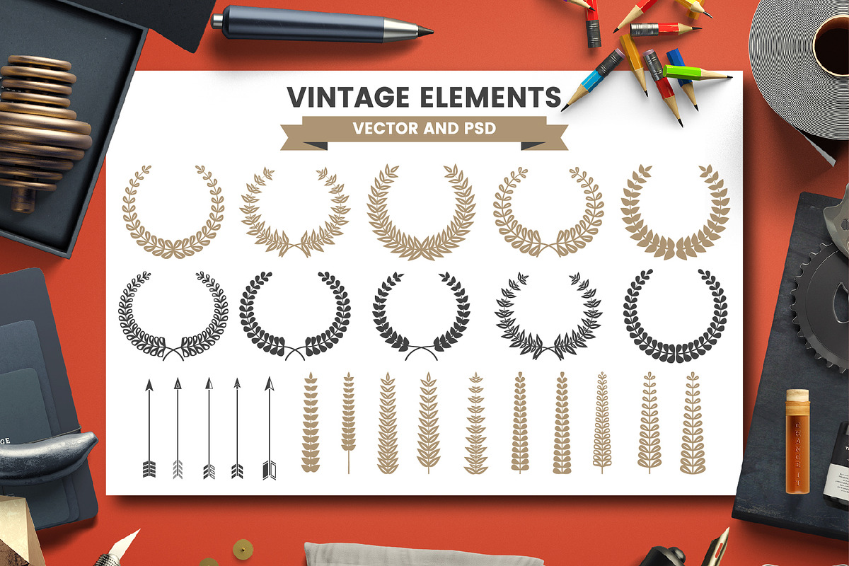568 Vintage Objects and Badges, a Branding & Logo Template by Toonsteb (Photo 7 of 24)